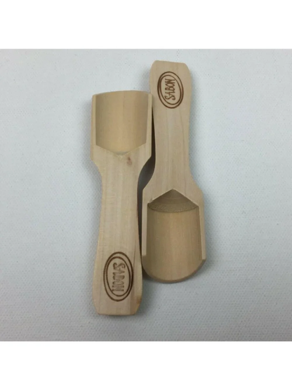Sabon Wood Scoop Set 2 Wooden Spoon Scrub Bath Shower Skincare Beauty